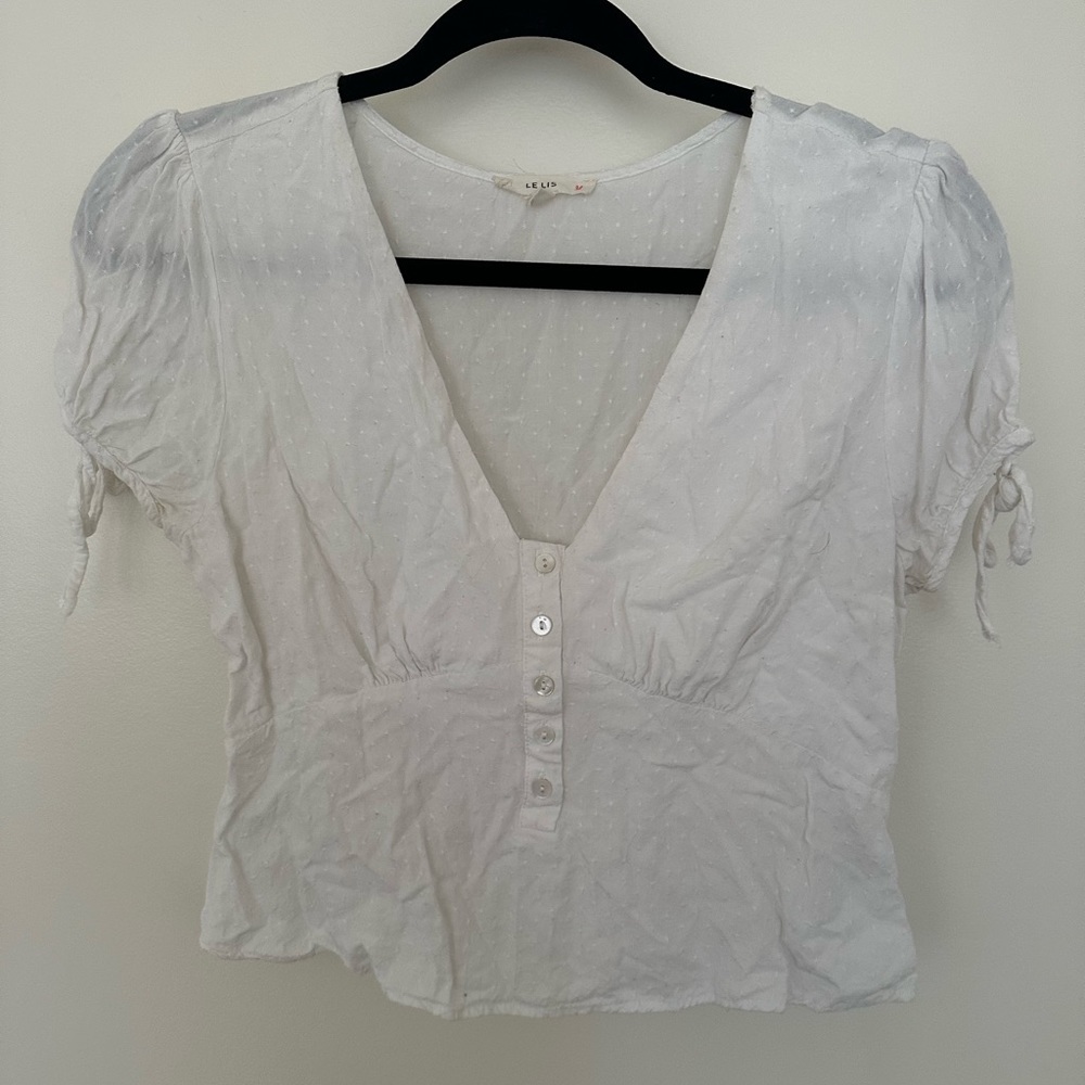Le Lis white blouse size M